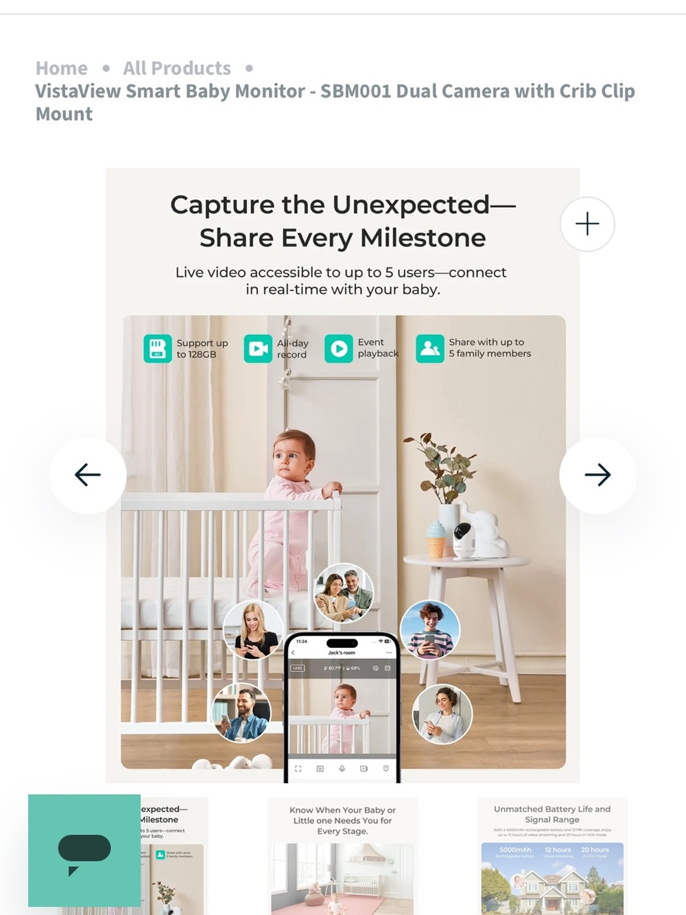 New DR. CARE Vista View SMART BABY MONITOR DC-SBMOO1 - Picture 6 of 11
